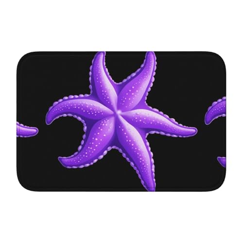 Rutschfeste, verdickte Bodenmatte, Motiv: Seestern, rutschfest, leicht zu reinigen, langlebig, perfekt für WC, Badezimmer, 60 x 40 cm, XBKGOHA Rutschfeste, verdickte Bodenmatte, Motiv: Seestern, rutschfest, leicht zu reinigen, langlebig, perfekt für WC, Badezimmer, 60 x 40 cm, XBKGOHA von XBKGOHA