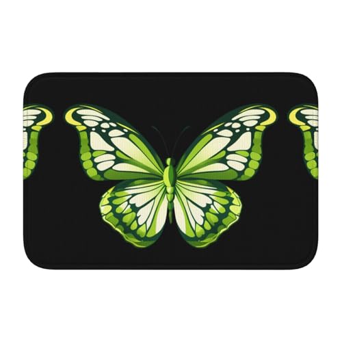 Rutschfeste, verdickte Bodenmatte, XBKGOHA mit grünem Muster, großer Schmetterling, rutschfest, leicht zu reinigen, langlebig, perfekt für WC, Badezimmer, 60 x 40 cm Rutschfeste, verdickte Bodenmatte, XBKGOHA mit grünem Muster, großer Schmetterling, rutschfest, leicht zu reinigen, langlebig, perfekt für WC, Badezimmer, 60 x 40 cm von XBKGOHA