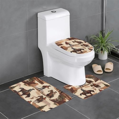 XBKGOHA 3-teiliges Anti-Rutsch-Bodenmatten-Set, Motiv: Menschen der Wüste, Badezimmerteppiche für ultimativen Komfort, Hauptbadezimmer XBKGOHA 3-teiliges Anti-Rutsch-Bodenmatten-Set, Motiv: Menschen der Wüste, Badezimmerteppiche für ultimativen Komfort, Hauptbadezimmer von XBKGOHA