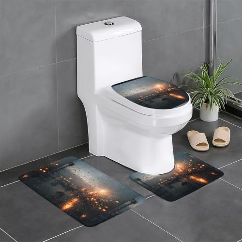 XBKGOHA 3-teiliges Anti-Rutsch-Bodenmatten-Set, Regentropfen auf dem Fenster, Bild, Badezimmerteppiche für ultimativen Komfort, Hauptbadezimmer XBKGOHA 3-teiliges Anti-Rutsch-Bodenmatten-Set, Regentropfen auf dem Fenster, Bild, Badezimmerteppiche für ultimativen Komfort, Hauptbadezimmer von XBKGOHA