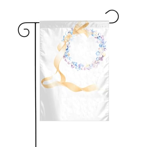 XBKGOHA Bänder und Kristalle Bild Garten Fahnenmast Outdoor Hof Dekoration Mode 30,5 x 45,7 cm von XBKGOHA