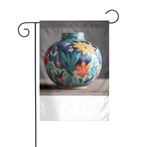 XBKGOHA Bedruckte Vintage-Vase, Bild, Garten, Fahnenmast, Outdoor, Hof, Dekoration, Mode, 30,5 x 45,7 cm von XBKGOHA