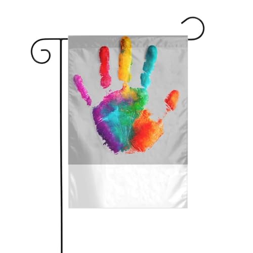 XBKGOHA Bunte Palmendrucke, Bild, Garten, Fahnenmast, Outdoor, Hof, Dekoration, Mode, 30,5 x 45,7 cm von XBKGOHA