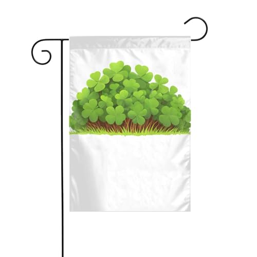 XBKGOHA Dichter Kleeblattstrauch, Bild, Garten, Fahnenmast, Outdoor, Hof, Dekoration, Mode, 30,5 x 45,7 cm von XBKGOHA