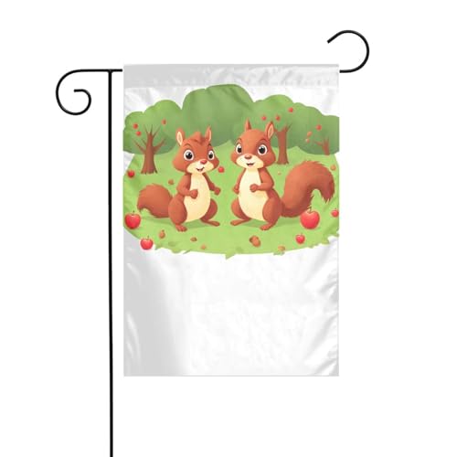 XBKGOHA Eichhörnchen im Apfelgarten Bild Garten Fahnenmast Outdoor Hof Dekoration Mode 30,5 x 45,7 cm XBKGOHA Eichhörnchen im Apfelgarten Bild Garten Fahnenmast Outdoor Hof Dekoration Mode 30,5 x 45,7 cm von XBKGOHA