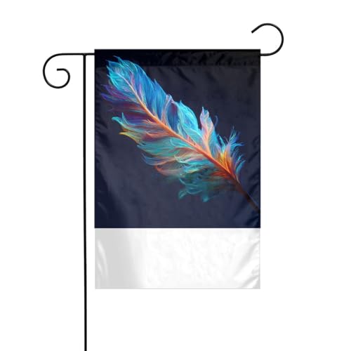 XBKGOHA Fluoreszierende Federn, Bild, Garten, Fahnenmast, Outdoor, Hof, Dekoration, Mode, 30,5 x 45,7 cm von XBKGOHA