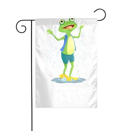 XBKGOHA Frosch tanzt im Regen Bild Garten Fahnenmast Outdoor Hof Dekoration Mode 30,5 x 45,7 cm XBKGOHA Frosch tanzt im Regen Bild Garten Fahnenmast Outdoor Hof Dekoration Mode 30,5 x 45,7 cm von XBKGOHA
