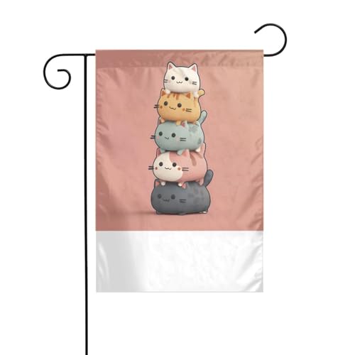 XBKGOHA Gestapelte Katzen Bild Garten Fahnenmast Outdoor Hof Dekoration Mode 30,5 x 45,7 cm XBKGOHA Gestapelte Katzen Bild Garten Fahnenmast Outdoor Hof Dekoration Mode 30,5 x 45,7 cm von XBKGOHA