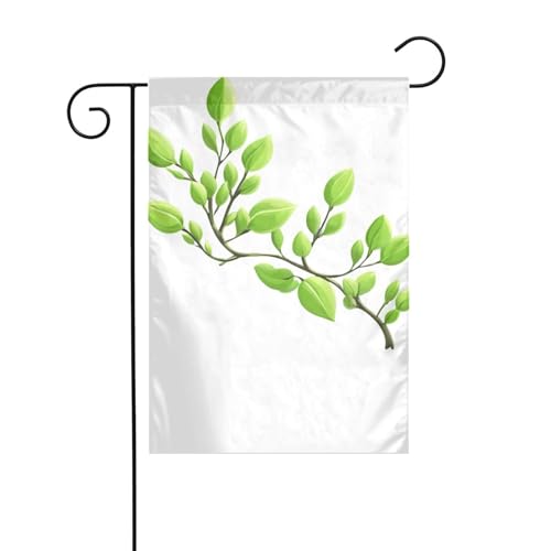 XBKGOHA Grüne Zweigknospen Bild Garten Fahnenmast Outdoor Hof Dekoration Mode 30,5 x 45,7 cm von XBKGOHA