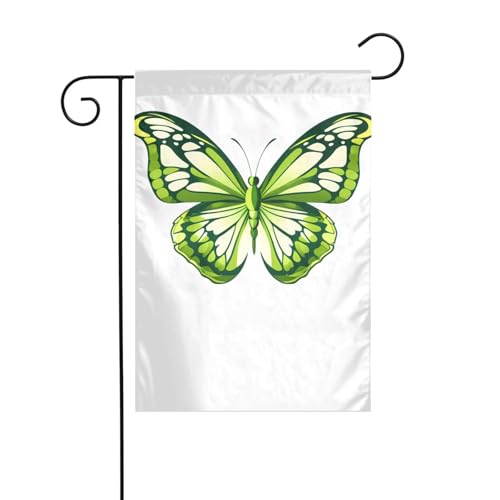 XBKGOHA Grünes Muster großer Schmetterling Bild Garten Fahnenmast Outdoor Hof Dekoration Mode 30,5 x 45,7 cm XBKGOHA Grünes Muster großer Schmetterling Bild Garten Fahnenmast Outdoor Hof Dekoration Mode 30,5 x 45,7 cm von XBKGOHA