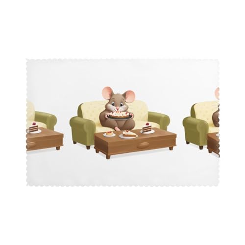 XBKGOHA Mauspad, das Kuchen auf dem Sofa isst, langlebig, wasserdicht, leicht zu reinigen, hitzebeständig, rutschfest XBKGOHA Mauspad, das Kuchen auf dem Sofa isst, langlebig, wasserdicht, leicht zu reinigen, hitzebeständig, rutschfest von XBKGOHA