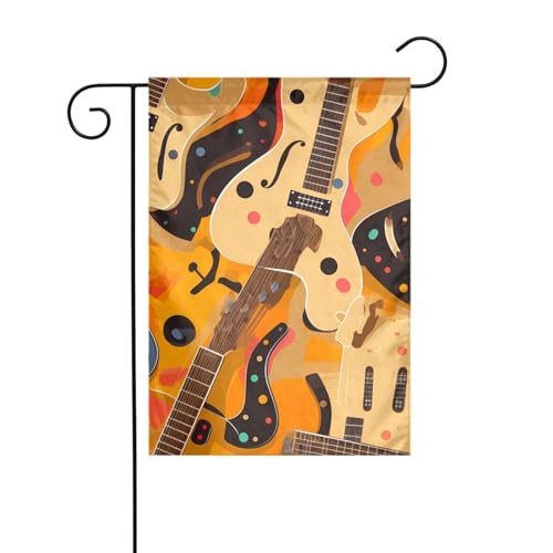 XBKGOHA Musikgitarre Bild Garten Fahnenmast Outdoor Hof Dekoration Mode 30,5 x 45,7 cm XBKGOHA Musikgitarre Bild Garten Fahnenmast Outdoor Hof Dekoration Mode 30,5 x 45,7 cm von XBKGOHA