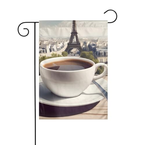 XBKGOHA Pariser Kaffee Eiffelturm Bild Garten Fahnenmast Outdoor Hof Dekoration Mode 30,5 x 45,7 cm XBKGOHA Pariser Kaffee Eiffelturm Bild Garten Fahnenmast Outdoor Hof Dekoration Mode 30,5 x 45,7 cm von XBKGOHA