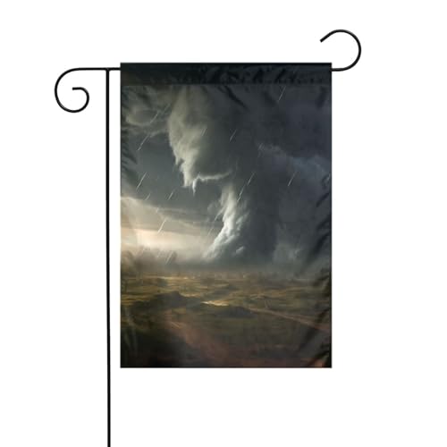 XBKGOHA Riesiges Tornado-Bild, Gartenflaggenmast für den Außenbereich, Innenhof, Dekoration, modisch, 30,5 x 45,7 cm von XBKGOHA