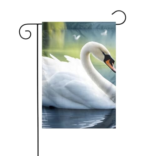 XBKGOHA Schöner weißer Schwan Bild Garten Fahnenmast Outdoor Hofdekoration Mode 30,5 x 45,7 cm XBKGOHA Schöner weißer Schwan Bild Garten Fahnenmast Outdoor Hofdekoration Mode 30,5 x 45,7 cm von XBKGOHA