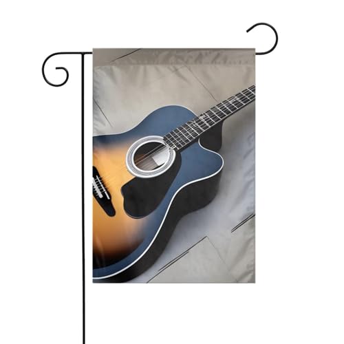 XBKGOHA Schönes Gitarrenbild, Gartenflaggenmast für den Außenbereich, Innenhof, Dekoration, modisch, 30,5 x 45,7 cm von XBKGOHA