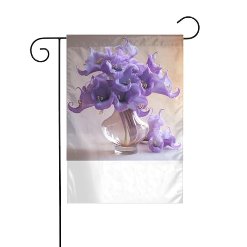 XBKGOHA Violetter Vasenstrauß, Bild, Garten, Fahnenmast, Outdoor, Hof, Dekoration, Mode, 30,5 x 45,7 cm von XBKGOHA