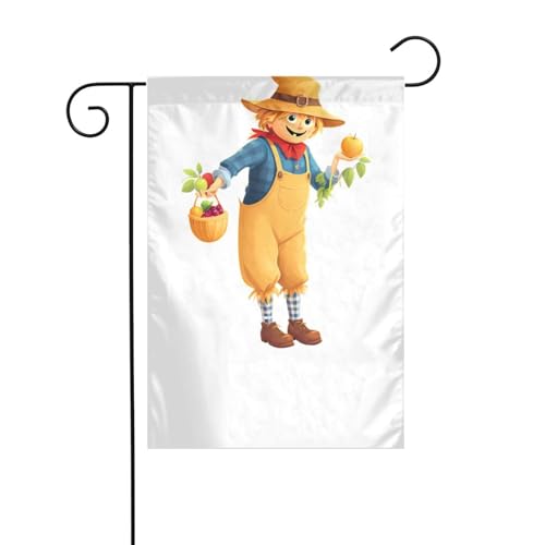 XBKGOHA Vogelscheuche pflückt Obst Bild Garten Fahnenmast Outdoor Hof Dekoration Mode 30,5 x 45,7 cm XBKGOHA Vogelscheuche pflückt Obst Bild Garten Fahnenmast Outdoor Hof Dekoration Mode 30,5 x 45,7 cm von XBKGOHA