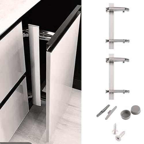 Türscharnier-Set mit seitlicher Öffnung, 180 °, parallele Öffnung, für Schrank, Kleiderschrank, Tür, Schiebetür, Tragfähigkeit, 7 kg, robustes Scharnier, 2 Stück von XBLWIN
