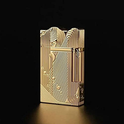 Sanji Lighter Brass Mermaid Type flip Lighter, Nostalgic Roller Kerosene Lighter Side Ignition can be refilled Kerosene Lighter Suitable for Collection and Gift Series (Oil not Included) von XBSJB