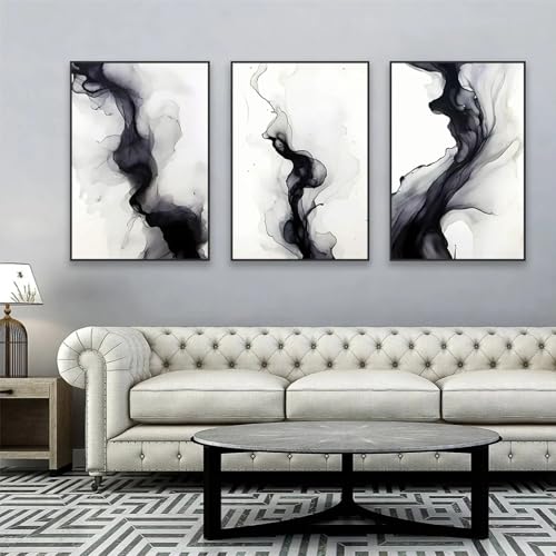 XBTYKPB Black White Simple Abstract Lines Painting Canvas Posters Black and gray Minimalist Prints Smoke Shapes Pictures Canvas 70x90cmx3 Frameless XBTYKPB Black White Simple Abstract Lines Painting Canvas Posters Black and gray Minimalist Prints Smoke Shapes Pictures Canvas 70x90cmx3 Frameless von XBTYKPB