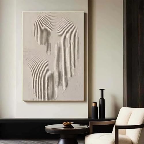XBTYKPB Großes beiges 3D-Strukturgemälde, Gips abstrakte Malerei Leinwand, Wabi Sabi Wandkunst, minimalistische Wandbilder Leinwand 60x80cm rahmenlos XBTYKPB Großes beiges 3D-Strukturgemälde, Gips abstrakte Malerei Leinwand, Wabi Sabi Wandkunst, minimalistische Wandbilder Leinwand 60x80cm rahmenlos von XBTYKPB