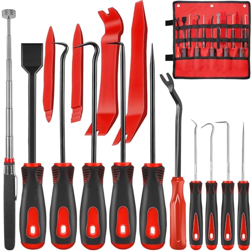 XBVV 15 Stück Pick und Haken Set mit Schaber und magnetische Teleskop-Werkzeugsatz für Mechaniker Auto Öldichtung O-Ring Reparatur XBVV 15 Stück Pick und Haken Set mit Schaber und magnetische Teleskop-Werkzeugsatz für Mechaniker Auto Öldichtung O-Ring Reparatur von XBVV