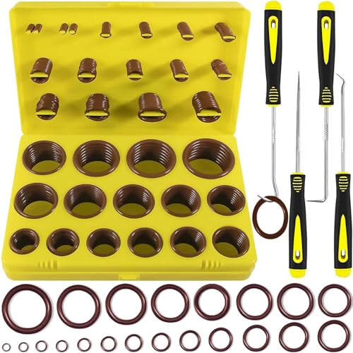 XBVV 382 PCS 30 Größe SAE FKM Viton O-Ring-Kit für verschiedene chemische, Luft-und Raumfahrt, Zylinder, Hydraulik, Automobil-Motoren und Sanitär O-Ring-Reparatur mit 4-Teil Pick-Set XBVV 382 PCS 30 Größe SAE FKM Viton O-Ring-Kit für verschiedene chemische, Luft-und Raumfahrt, Zylinder, Hydraulik, Automobil-Motoren und Sanitär O-Ring-Reparatur mit 4-Teil Pick-Set von XBVV