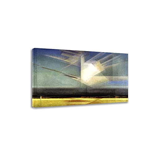 Lyonel Feininger-Reproduktionen auf Leinwand-Vogelwolke-Berühmte Gemälde Bilder auf Leinwand-Moderne Wandkunst Bilder Wohnkultur 60x102cm Gerahmt von XCDH