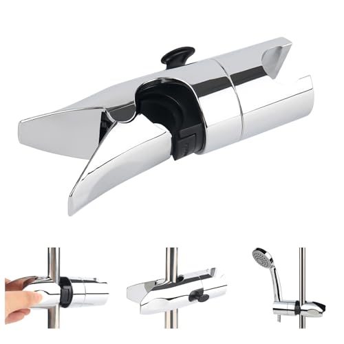 Duschbrause Halterung,360° Drehbar Handbrause Halterung Universal Für 18-25 MM,Duschhalterung Ohne Bohren Handbrause Halter Für Gleitstange Drehbar Brausehalter Duschkopfhalterung Für Duschstange von XCDMJ