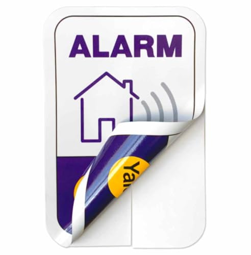 Yale Smart Living Alarm-Fensteraufkleber für Alarme, Schlösser, Kameras und CCTV (5, doppelseitig) von XCELPLUS