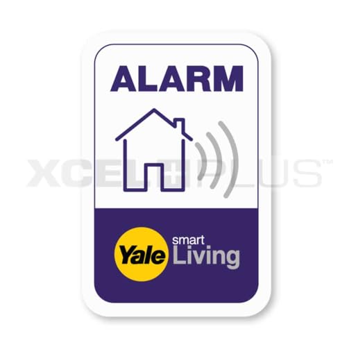 Yale Smart Living Alarm-Fensteraufkleber für Alarme, Schlösser, Kameras und Überwachungskamera (1, doppelseitig) von XCELPLUS