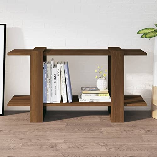 XCHKOD Bücherregal, Möbelregal aus Holz für Bücher, modern, vertikal, Schrank für Wohnzimmer, Schlafzimmer, bietet viel Platz, braune Eiche, 100 x 30 x 51 cm von XCHKOD