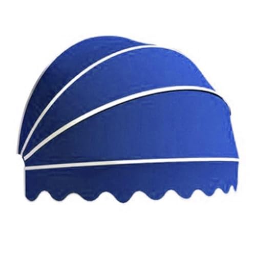 XCHSXYL Faltbare Kuppelmarkise aus Segeltuch mit Aluminiumrahmen für Garten, Veranda und Café im Freien – 90 cm/35,43 Zoll blaues einziehbares Sonnendach von XCHSXYL