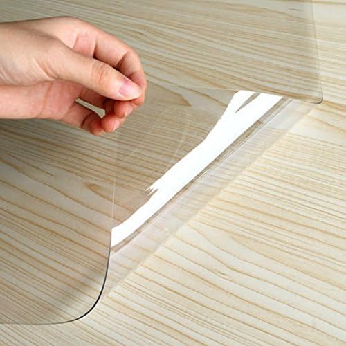 Bodenschutzmatte, transparent, 1,5 mm, Bürostuhlmatte, Drehstuhlmatte, Schreibtischstuhlmatte für Hartböden, Parkett, Bodenmatte, PVC-Bodenmatte (110 x 140 cm) von XCKJYDCDB