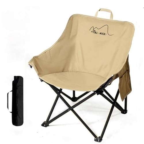 Campingstuhl, klappbar, Tragkraft 150 kg. Leichter Campingstuhl mit dreieckigem Gestell, ultraleicht, mit zwei Seitentaschen. Ideal für Outdoor-Aktivitäten und Wanderungen. (67x43cm(2 items）,khaki) von XCKJYDCDB