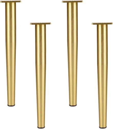 XCKJYDCDB 4 Stück Gold Möbelfüße Schrankfüße Aluminiumlegierung Schrankfüße Küchenfüße Sofa Bein Metall Tischbeine Möbelbeine Arbeitsplatten Bar TV und Schreibtisch (20cm) von XCKJYDCDB
