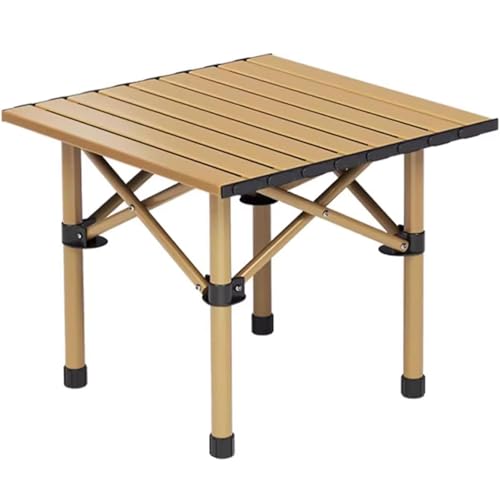 XCKJYDCDB Klappbarer Campingtisch aus Aluminium Ultraleichter, tragbarer Klapptisch mit Tragetasche, Klapptisch für Camping und Picknicks, Beistelltisch (120 x 55 x 50 cm) (53x53x50cm) von XCKJYDCDB