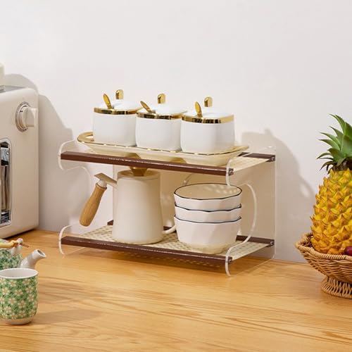 XCLOOZGL 2-4 Etage Gewürzregal Stehend, Küchenregal Arbeitsplatte Spice Rack Rattan-Flechtwerk Kaffeebar Kaffee Organizer Kosmetikregal Ausstellungsregal Für Küche Badezimmer,Braun,34 * 18 * 20cm XCLOOZGL 2-4 Etage Gewürzregal Stehend, Küchenregal Arbeitsplatte Spice Rack Rattan-Flechtwerk Kaffeebar Kaffee Organizer Kosmetikregal Ausstellungsregal Für Küche Badezimmer,Braun,34 * 18 * 20cm von XCLOOZGL
