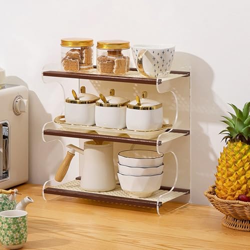 XCLOOZGL 2-4 Etage Gewürzregal Stehend, Küchenregal Arbeitsplatte Spice Rack Rattan-Flechtwerk Kaffeebar Kaffee Organizer Kosmetikregal Ausstellungsregal Für Küche Badezimmer,Braun,34 * 18 * 36cm XCLOOZGL 2-4 Etage Gewürzregal Stehend, Küchenregal Arbeitsplatte Spice Rack Rattan-Flechtwerk Kaffeebar Kaffee Organizer Kosmetikregal Ausstellungsregal Für Küche Badezimmer,Braun,34 * 18 * 36cm von XCLOOZGL