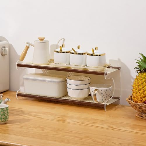 XCLOOZGL 2-4 Etage Gewürzregal Stehend, Küchenregal Arbeitsplatte Spice Rack Rattan-Flechtwerk Kaffeebar Kaffee Organizer Kosmetikregal Ausstellungsregal Für Küche Badezimmer,Braun,50 * 18 * 20cm XCLOOZGL 2-4 Etage Gewürzregal Stehend, Küchenregal Arbeitsplatte Spice Rack Rattan-Flechtwerk Kaffeebar Kaffee Organizer Kosmetikregal Ausstellungsregal Für Küche Badezimmer,Braun,50 * 18 * 20cm von XCLOOZGL