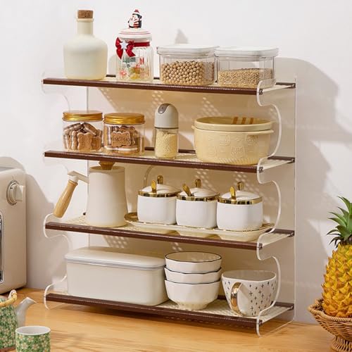 XCLOOZGL 2-4 Etage Gewürzregal Stehend, Küchenregal Arbeitsplatte Spice Rack Rattan-Flechtwerk Kaffeebar Kaffee Organizer Kosmetikregal Ausstellungsregal Für Küche Badezimmer,Braun,50 * 18 * 51cm XCLOOZGL 2-4 Etage Gewürzregal Stehend, Küchenregal Arbeitsplatte Spice Rack Rattan-Flechtwerk Kaffeebar Kaffee Organizer Kosmetikregal Ausstellungsregal Für Küche Badezimmer,Braun,50 * 18 * 51cm von XCLOOZGL
