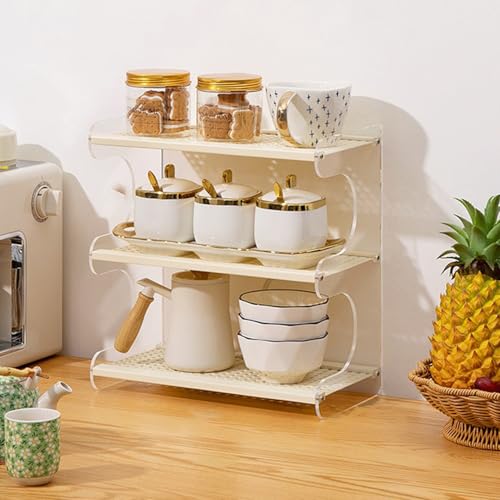 XCLOOZGL 2-4 Etage Gewürzregal Stehend, Küchenregal Arbeitsplatte Spice Rack Rattan-Flechtwerk Kaffeebar Kaffee Organizer Kosmetikregal Ausstellungsregal Für Küche Badezimmer,Cream,34 * 18 * 36cm XCLOOZGL 2-4 Etage Gewürzregal Stehend, Küchenregal Arbeitsplatte Spice Rack Rattan-Flechtwerk Kaffeebar Kaffee Organizer Kosmetikregal Ausstellungsregal Für Küche Badezimmer,Cream,34 * 18 * 36cm von XCLOOZGL