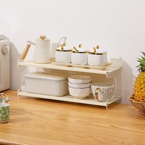 XCLOOZGL 2-4 Etage Gewürzregal Stehend, Küchenregal Arbeitsplatte Spice Rack Rattan-Flechtwerk Kaffeebar Kaffee Organizer Kosmetikregal Ausstellungsregal Für Küche Badezimmer,Cream,50 * 18 * 20cm XCLOOZGL 2-4 Etage Gewürzregal Stehend, Küchenregal Arbeitsplatte Spice Rack Rattan-Flechtwerk Kaffeebar Kaffee Organizer Kosmetikregal Ausstellungsregal Für Küche Badezimmer,Cream,50 * 18 * 20cm von XCLOOZGL