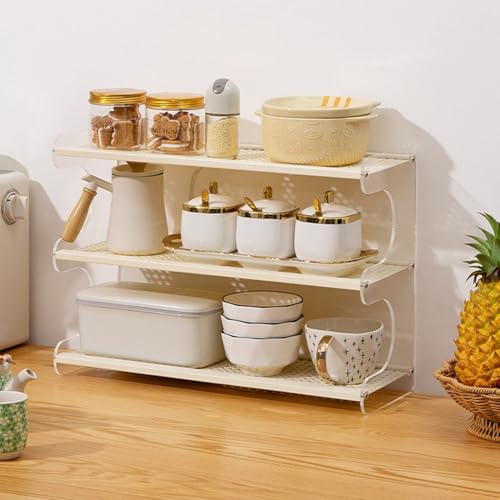 XCLOOZGL 2-4 Etage Gewürzregal Stehend, Küchenregal Arbeitsplatte Spice Rack Rattan-Flechtwerk Kaffeebar Kaffee Organizer Kosmetikregal Ausstellungsregal Für Küche Badezimmer,Cream,50 * 18 * 36cm XCLOOZGL 2-4 Etage Gewürzregal Stehend, Küchenregal Arbeitsplatte Spice Rack Rattan-Flechtwerk Kaffeebar Kaffee Organizer Kosmetikregal Ausstellungsregal Für Küche Badezimmer,Cream,50 * 18 * 36cm von XCLOOZGL