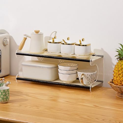 XCLOOZGL 2-4 Etage Gewürzregal Stehend, Küchenregal Arbeitsplatte Spice Rack Rattan-Flechtwerk Kaffeebar Kaffee Organizer Kosmetikregal Ausstellungsregal Für Küche Badezimmer,Schwarz,50 * 18 * 20cm XCLOOZGL 2-4 Etage Gewürzregal Stehend, Küchenregal Arbeitsplatte Spice Rack Rattan-Flechtwerk Kaffeebar Kaffee Organizer Kosmetikregal Ausstellungsregal Für Küche Badezimmer,Schwarz,50 * 18 * 20cm von XCLOOZGL