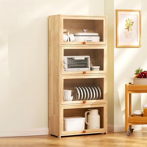 XCLOOZGL Bambus Küchen-Sideboard Moderner Buffetschrank Küchenmöbel Aus Holz Anrichte Badezimmermöbel Aufbewahrungsschrank Mit Glastür Für Küche Esszimmer Wohnzimmer,60 * 28 * 133cm XCLOOZGL Bambus Küchen-Sideboard Moderner Buffetschrank Küchenmöbel Aus Holz Anrichte Badezimmermöbel Aufbewahrungsschrank Mit Glastür Für Küche Esszimmer Wohnzimmer,60 * 28 * 133cm von XCLOOZGL
