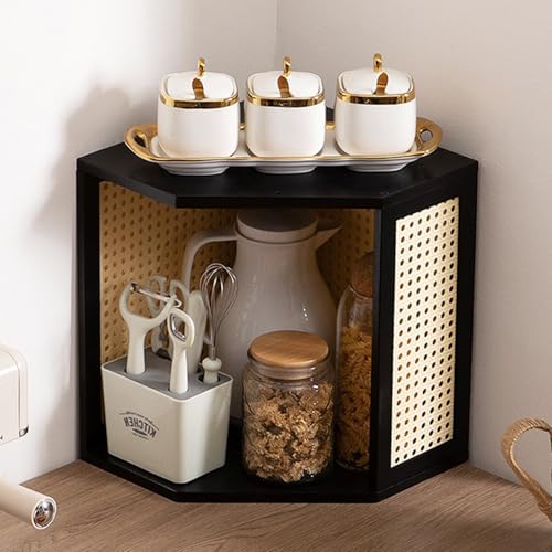 XCLOOZGL Kücheneckregal Bambus Eckbrotkasten Platzsparende Kleiner Sideboard Stapelbar Küchengewürzregal Spice Rack Aufbewahrungsregal Für Küche Kaffeebar Wohnzimmer,Blackb,42 * 30 * 35cm XCLOOZGL Kücheneckregal Bambus Eckbrotkasten Platzsparende Kleiner Sideboard Stapelbar Küchengewürzregal Spice Rack Aufbewahrungsregal Für Küche Kaffeebar Wohnzimmer,Blackb,42 * 30 * 35cm von XCLOOZGL