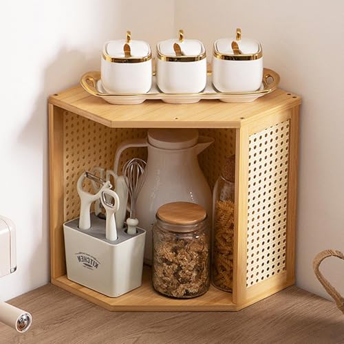 XCLOOZGL Kücheneckregal Bambus Eckbrotkasten Platzsparende Kleiner Sideboard Stapelbar Küchengewürzregal Spice Rack Aufbewahrungsregal Für Küche Kaffeebar Wohnzimmer,Pineb,42 * 30 * 35cm XCLOOZGL Kücheneckregal Bambus Eckbrotkasten Platzsparende Kleiner Sideboard Stapelbar Küchengewürzregal Spice Rack Aufbewahrungsregal Für Küche Kaffeebar Wohnzimmer,Pineb,42 * 30 * 35cm von XCLOOZGL