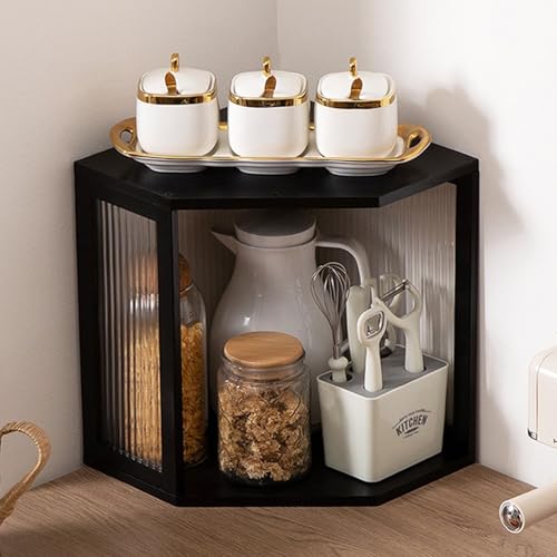 XCLOOZGL Kücheneckregal Bambus Eckbrotkasten Platzsparende Kleiner Sideboard Stapelbar Küchengewürzregal Spice Rack Aufbewahrungsregal Für Küche Kaffeebar Wohnzimmer,Walnuta,42 * 30 * 35cm XCLOOZGL Kücheneckregal Bambus Eckbrotkasten Platzsparende Kleiner Sideboard Stapelbar Küchengewürzregal Spice Rack Aufbewahrungsregal Für Küche Kaffeebar Wohnzimmer,Walnuta,42 * 30 * 35cm von XCLOOZGL